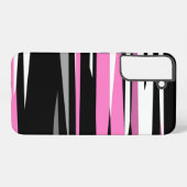 Coque Samsung Galaxy Noir rose et blanc (Verso Horizontal)