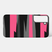 Coque Samsung Galaxy Noir rose et gris (Verso Horizontal)