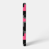 Coque Samsung Galaxy Noir rose et gris (Côté gauche)