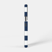 Coque Samsung Galaxy Nom de rayures bleu marine moderne (Côté droit)
