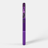 Coque Samsung Galaxy Nom du monogramme personnalisé Séquines violettes (Côté droit)