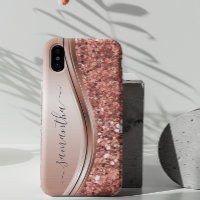 Nom manuscrit Argent Metal Faux Parties scintillan