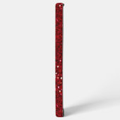 Coque Samsung Galaxy Nom manuscrit Glam Red Metal Parties scintillant s (Côté gauche)