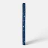 Coque Samsung Galaxy Nom manuscrit Marine Blue Metal Parties scintillan (Côté gauche)