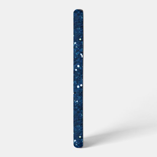 Coque Samsung Galaxy Nom manuscrit Marine Blue Metal Parties scintillan (Côté gauche)