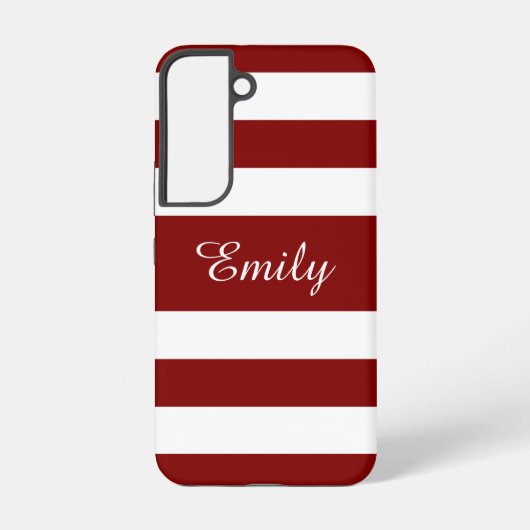 Coque Samsung Galaxy Nom moderne Red Stripes (Verso)