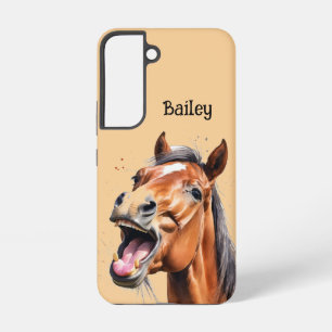 Coque Samsung Galaxy Nom personnalisé Ferme Animal Cheval Cheval