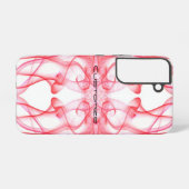 Coque Samsung Galaxy Nom personnalisé Fumée Rouge Symétrique Blanc (Verso Horizontal)