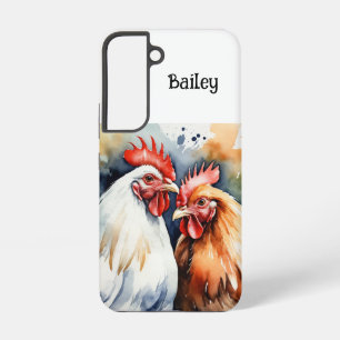 Coque Samsung Galaxy Nom personnalisé Poulets de la ferme Nature Animal
