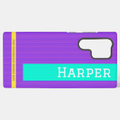 Coque Samsung Galaxy Nom personnalisé pourpre moderne (Verso Horizontal)