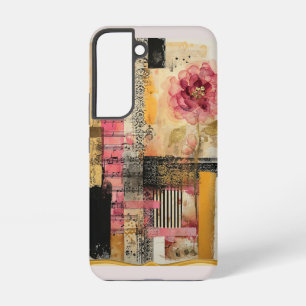 Coque Samsung Galaxy Notes de musique et de fleurs roses