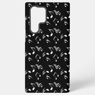 Coque Samsung Galaxy notes de musique noires