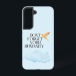Coque Samsung Galaxy "N'oubliez pas votre humanité - Elegant Gold Hummi<br><div class="desc">Apportez chaque jour inspiration et élégance à votre espace avec cette citation puissante : "N'oubliez pas votre humanité." Doté d'une police serif noire et d'un colibri doré luxueux, ce design allie sophistication et sens. Parfait pour l’art mural, les carnets, les tasses, les t-shirts, etc... c’est un beau rappel de rester...</div>