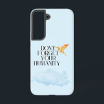 Coque Samsung Galaxy "N'oubliez pas votre humanité - Elegant Gold Hummi<br><div class="desc">Apportez chaque jour inspiration et élégance à votre espace avec cette citation puissante : "N'oubliez pas votre humanité." Doté d'une police serif noire et d'un colibri doré luxueux, ce design allie sophistication et sens. Parfait pour l’art mural, les carnets, les tasses, les t-shirts, etc... c’est un beau rappel de rester...</div>