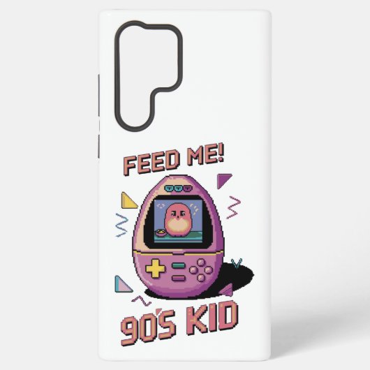Coque Samsung Galaxy Nourris-moi ! Conception d'art de Pixel Kid Pixel  (Verso)