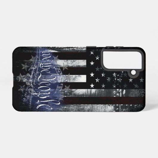 Coque Samsung Galaxy NOUS LE PEUPLE 13 Étoiles Drapeau industriel améri (Verso Horizontal)