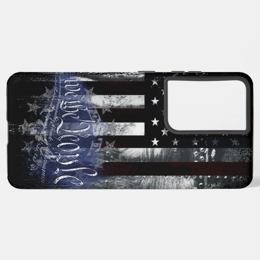 Coque Samsung Galaxy NOUS LE PEUPLE 13 Étoiles Drapeau industriel améri (Côté gauche)