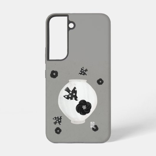 Coque Samsung Galaxy objet_22_camélia, oiseau et poterie (Verso)