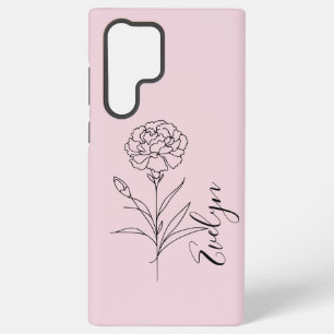 Coque Samsung Galaxy Œillet de naissance personnalisé de janvier Fleur