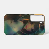 Coque Samsung Galaxy Oeuvre d'Anime Girl entourée de Rainbow Light (Verso Horizontal)