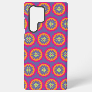 Coque Samsung Galaxy Œuvre d'art à motif botanique rétro groovy