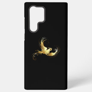 Coque Samsung Galaxy Oiseau doré sur fond noir