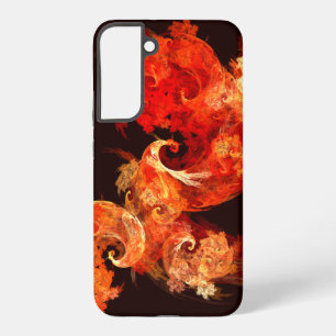 Coque Samsung Galaxy Oiseaux de feu dansants Art Moderne Fractale Abstr