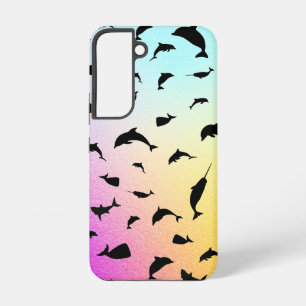 Coque Samsung Galaxy Ombre poisson requin baleine dégradé galaxie color
