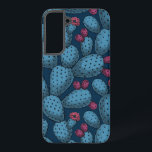 Coque Samsung Galaxy Opuntie de floraison<br><div class="desc">J'avais dessiné des cactus d'opuntia dans mon sketchbook,  puis je les ai redessinés et colorés dans Illustrator pour faire un motif.</div>