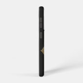 Coque Samsung Galaxy Or Turquoise Lotus Flower Black Monogramme (Côté droit)