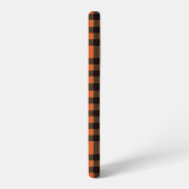 Coque Samsung Galaxy Orange and Black Plaid Checkered Pattern (Côté gauche)