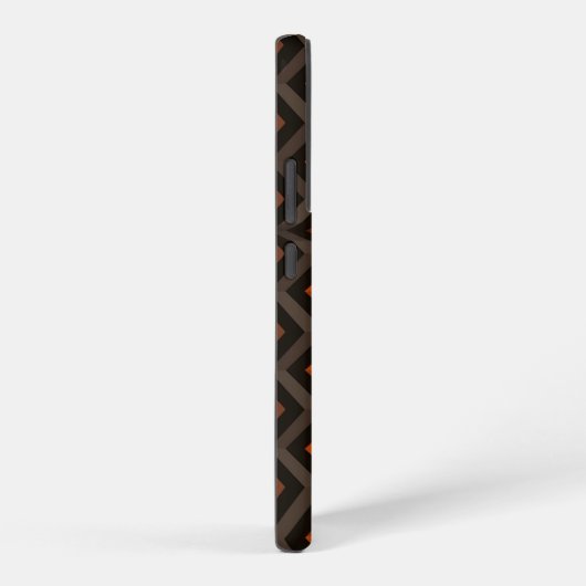 Coque Samsung Galaxy Orange and Brown Zigzag Pattern (Côté droit)