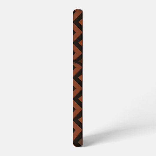 Coque Samsung Galaxy Orange and Brown Zigzag Pattern (Côté gauche)