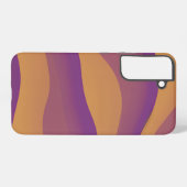 Coque Samsung Galaxy Orange and Purple Abstract Wave Pattern (Verso Horizontal)