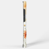 Coque Samsung Galaxy Orange doux et fleurs jaunes (Côté droit)