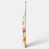 Coque Samsung Galaxy Orange doux et fleurs jaunes (Côté gauche)