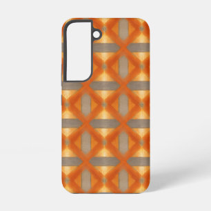 Coque Samsung Galaxy Orange et gris rétro Géométrique Vintage moderne