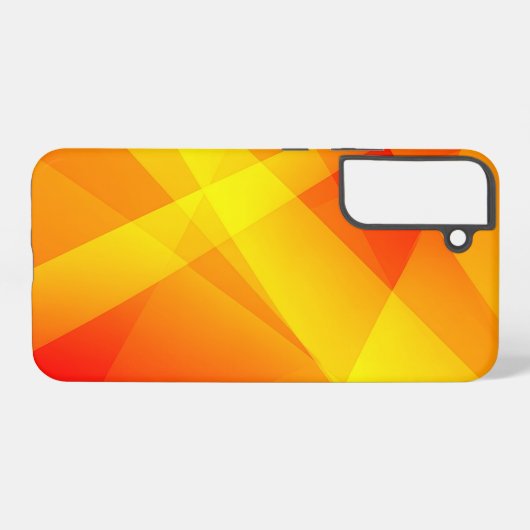Coque Samsung Galaxy Orange Yellow Geometric Abstract (Verso Horizontal)