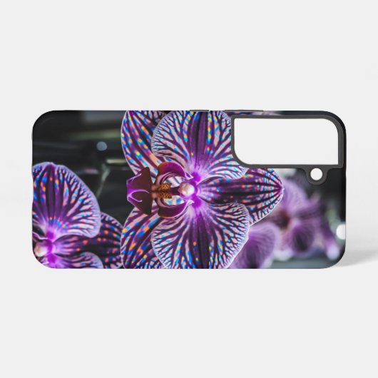 Coque Samsung Galaxy Orchidée violette (Verso Horizontal)