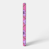 Coque Samsung Galaxy Orchidées et chaînes, violet et rose (Côté gauche)