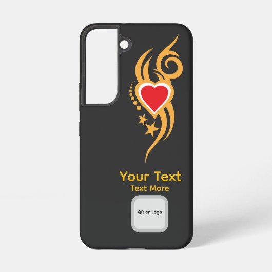 Coque Samsung Galaxy Ornamental Floral Heart Tattoo (Verso)