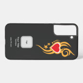 Coque Samsung Galaxy Ornamental Floral Heart Tattoo (Verso Horizontal)