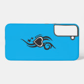 Coque Samsung Galaxy Ornamental Floral Heart Tattoo  (Verso Horizontal)