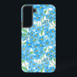Coque Samsung Galaxy Oublie-moi pas les fleurs<br><div class="desc">Aquarelle design motif transparent avec oublier moi pas les fleurs.</div>