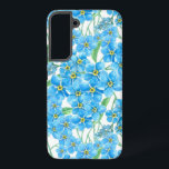 Coque Samsung Galaxy Oublie-moi pas un motif sans soudure<br><div class="desc">Aquarelle design motif transparent avec oublier moi pas les fleurs.</div>