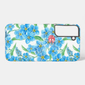 Coque Samsung Galaxy Oubliez-moi un motif floral sans couture (Verso Horizontal)