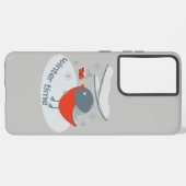 Coque Samsung Galaxy Ours d'hiver et baies de raies rouges (Verso Horizontal)