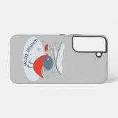 Coque Samsung Galaxy Ours d'hiver et baies de raies rouges (Verso Horizontal)