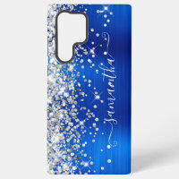 Paillettes Argentées Signature Royale Bleue Fémini