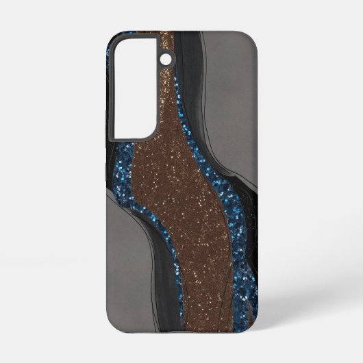 Coque Samsung Galaxy Paillettes de géode abstraite (Verso)